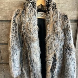 Spirithood Grey Wolf Faux Fur Jacket